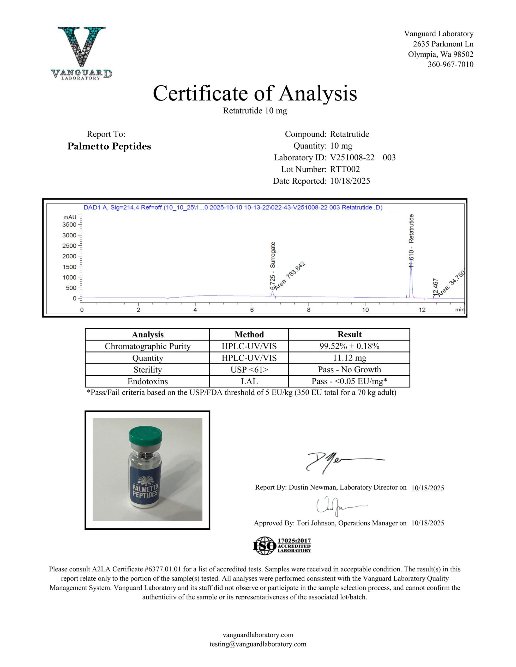 Retatrutide 10mg & 20mg Research Peptide